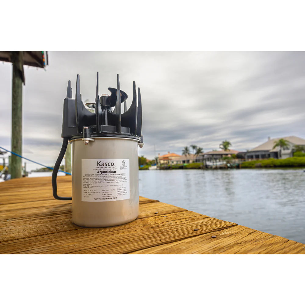 Your Pond Pros | Kasco AquatiClear sitting on deck