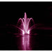night picture of airmax ecoseries fountain 1/2hp classic 2 light kit pink | Your Pond Pros