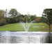 Kasco J Series Pond Fountain 1 HP with Cypress spray attachment operating in pond | Your Pond Pros