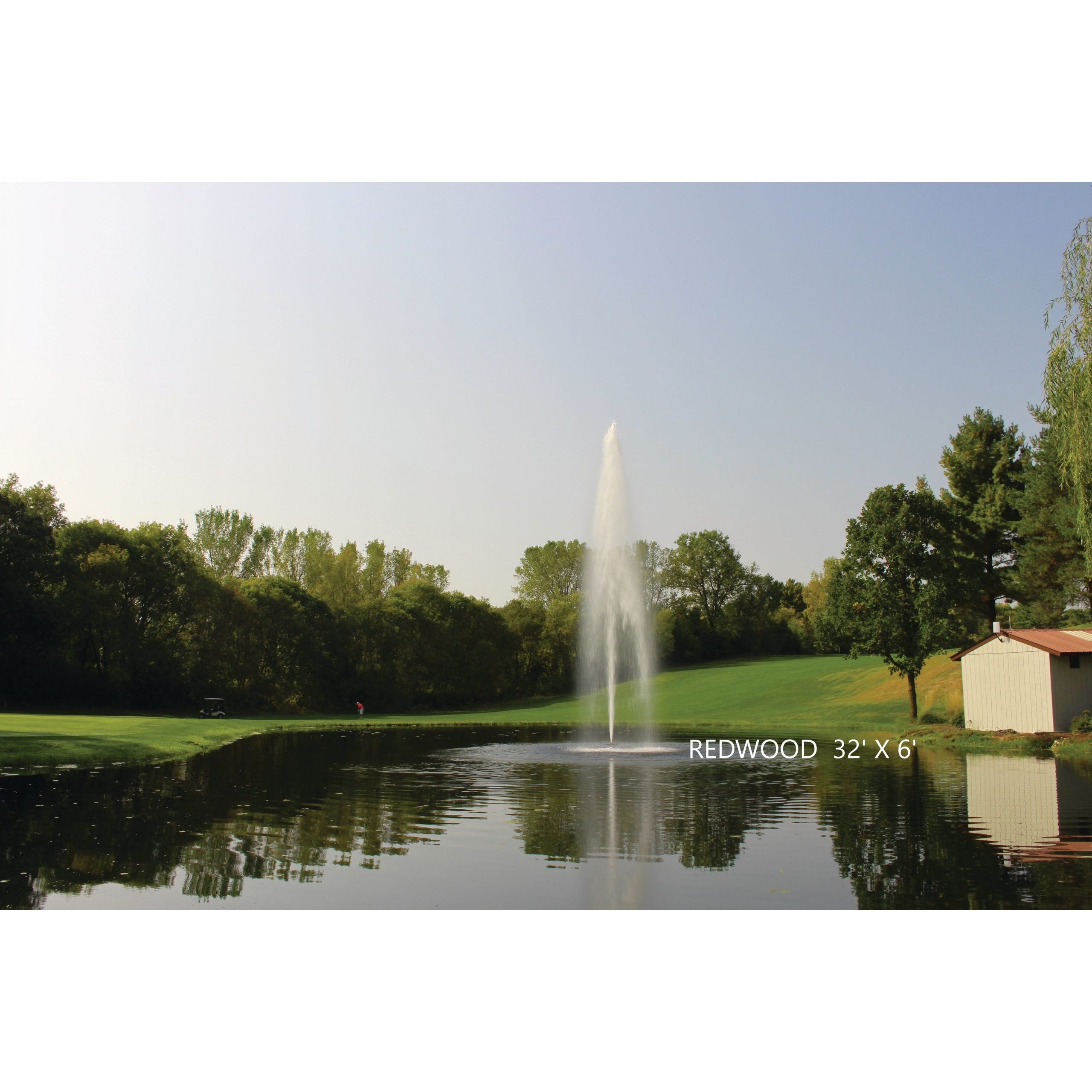 Your Pond Pros | Kasco J Series 5 HP Floating Fountain Redwood Pattern in Pond