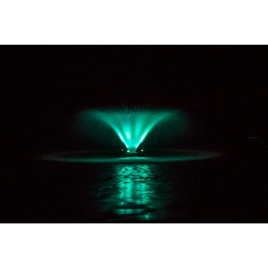 Your Pond Pros | Bearon Aquatics Fountain at night with Green Lights