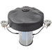 RGB2-100 AquaShine Two Light Color Changing LED Fountain Light Kits attached to floating fountain | Your Pond Pros