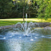Airmax Double Arch Geyser Fountain Nozzle On Water in pond on golf course | Your Pond Pros