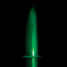 The Bearon Aquatics Hermes Nozzle on display in pond at night with green LED lights | Your Pond Pros