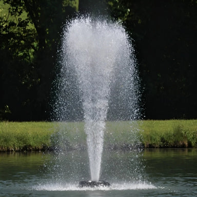 Close Up Image of Bearon Aquatics Zeus Nozzle Fountain Display On Water | Your Pond Pros