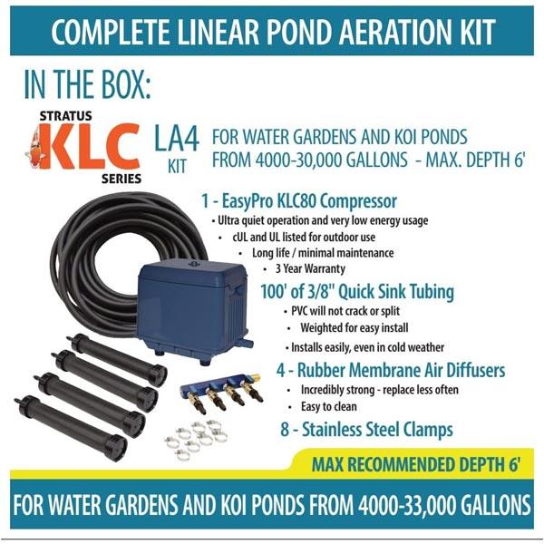 EasyPro KLC Koi Pond Aeration Kit - 4000 to 30000 Gallons ponds Aerator EasyPro   