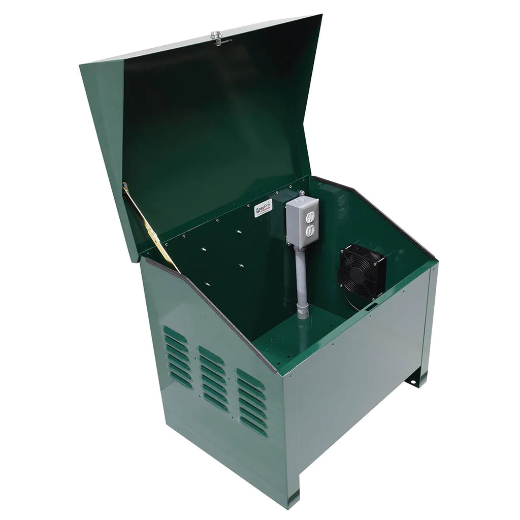 EasyPro Large Deluxe Locking Steel Cabinet with Electric and 115v Fan Installed