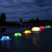 Your Pond Pros | 5 Kasco 1 HP Surface Aerators next to each other with different colored lights  4400AF in pond