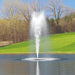 Kasco J Series 2 HP Floating Fountain with Spruce attachment operating in pond | Your Pond Pros