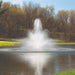Kasco J Series 3 HP Floating Fountain 3.1JF with Balsam Pattern spraying in pond | Your Pond Pros