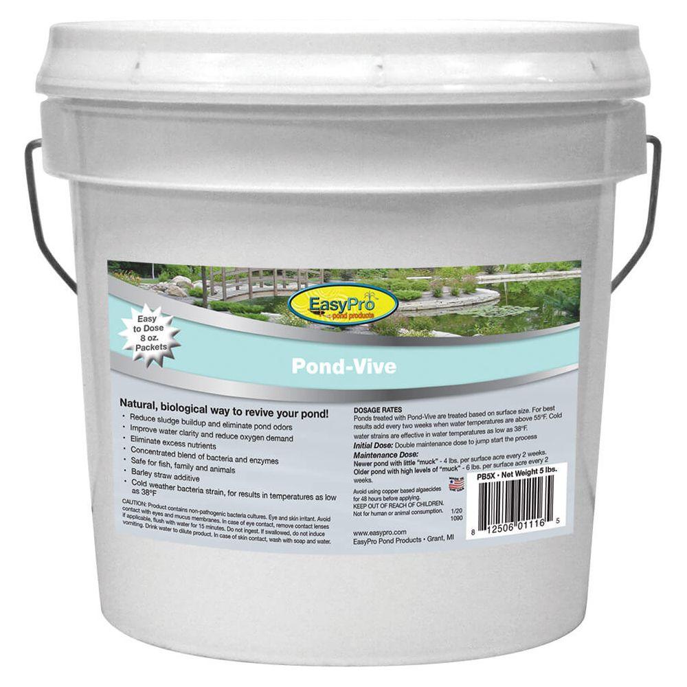 PB5X Pond-Vive Bacteria – 5 lb pail – 10ct. 8oz Water Soluble Packs Pond Bacteria EasyPro   