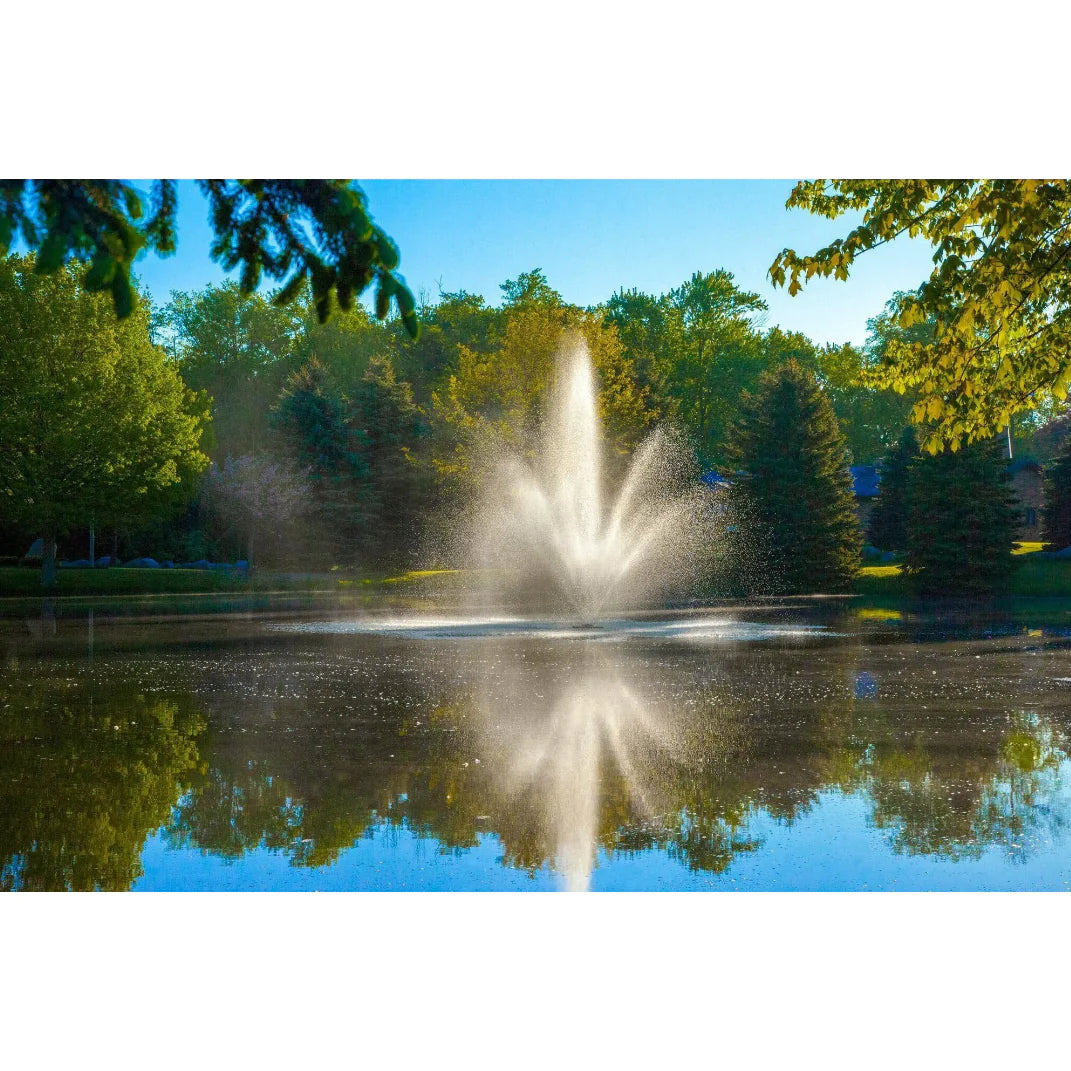 Your Pond Pros | Scott Aerator Triad Fountain Spraying in Pond