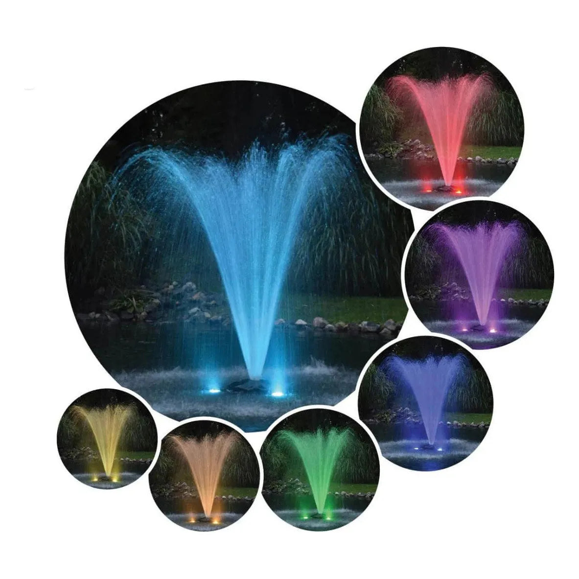 EasyPro: RGB3- Aqua Shine Three Light Color Changing LED Fountain Kit Fountain Lights EasyPro   