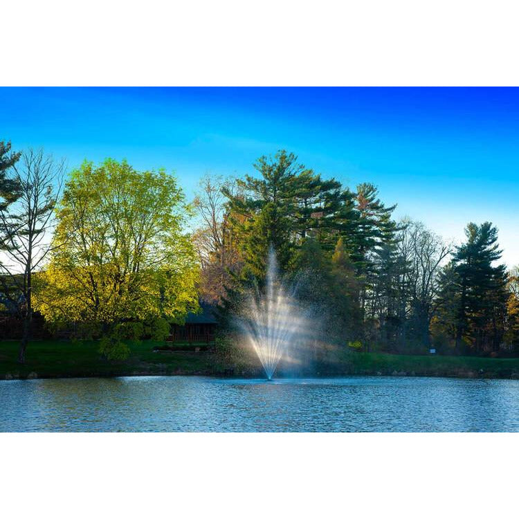 Your Pond Pros | Image of the Scott Aerator Amherst Fountain in use in pond
