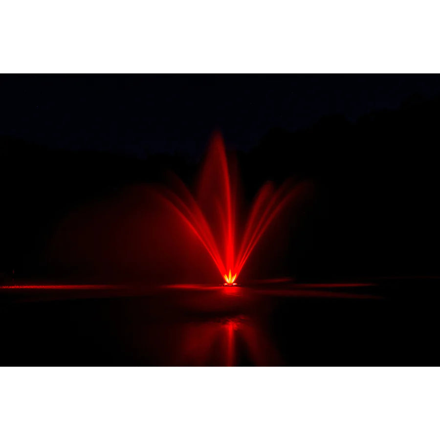 Your Pond Pros | Bearon Aquatics Fountain at night with Red Lights