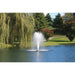 Kasco J Series Pond Fountain 1 HP with Sequoia spray attachment operating in pond | Your Pond Pros